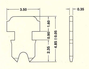 Long straight pin for stranded wire