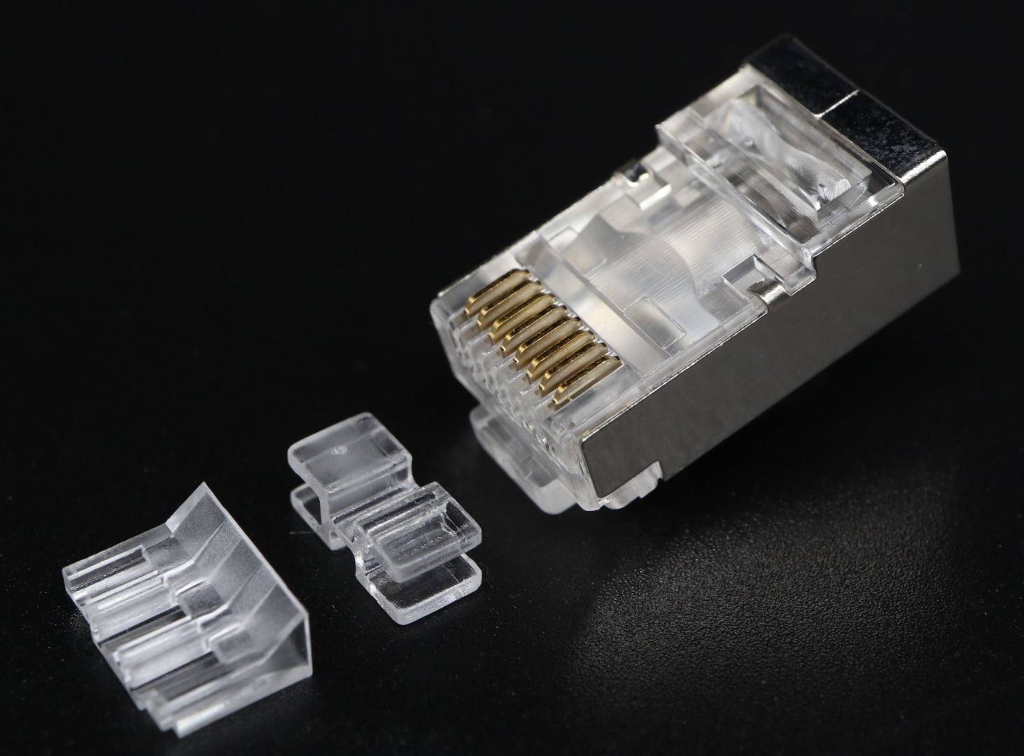 RJ45 Modular Plug Cat.6A Shielded 2 Rows 8P8C-F-RV 0.8mm