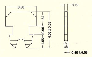 Two prongs pin for solid and stranded wire