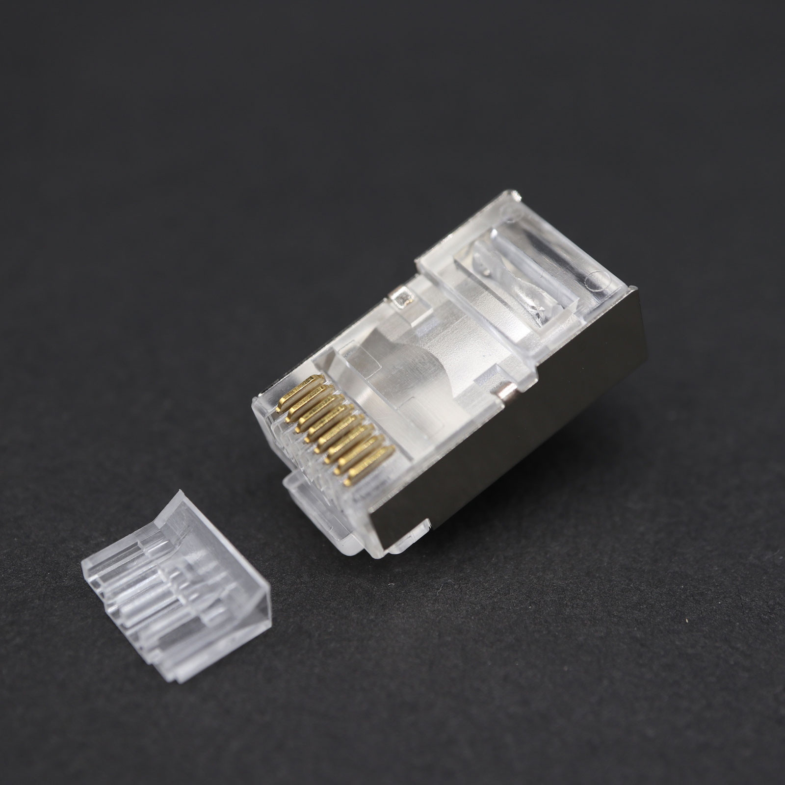 P8-081-1 RJ45 Modular Plug Cat.6A Shielded 2 Rows 8P8C-F-RV