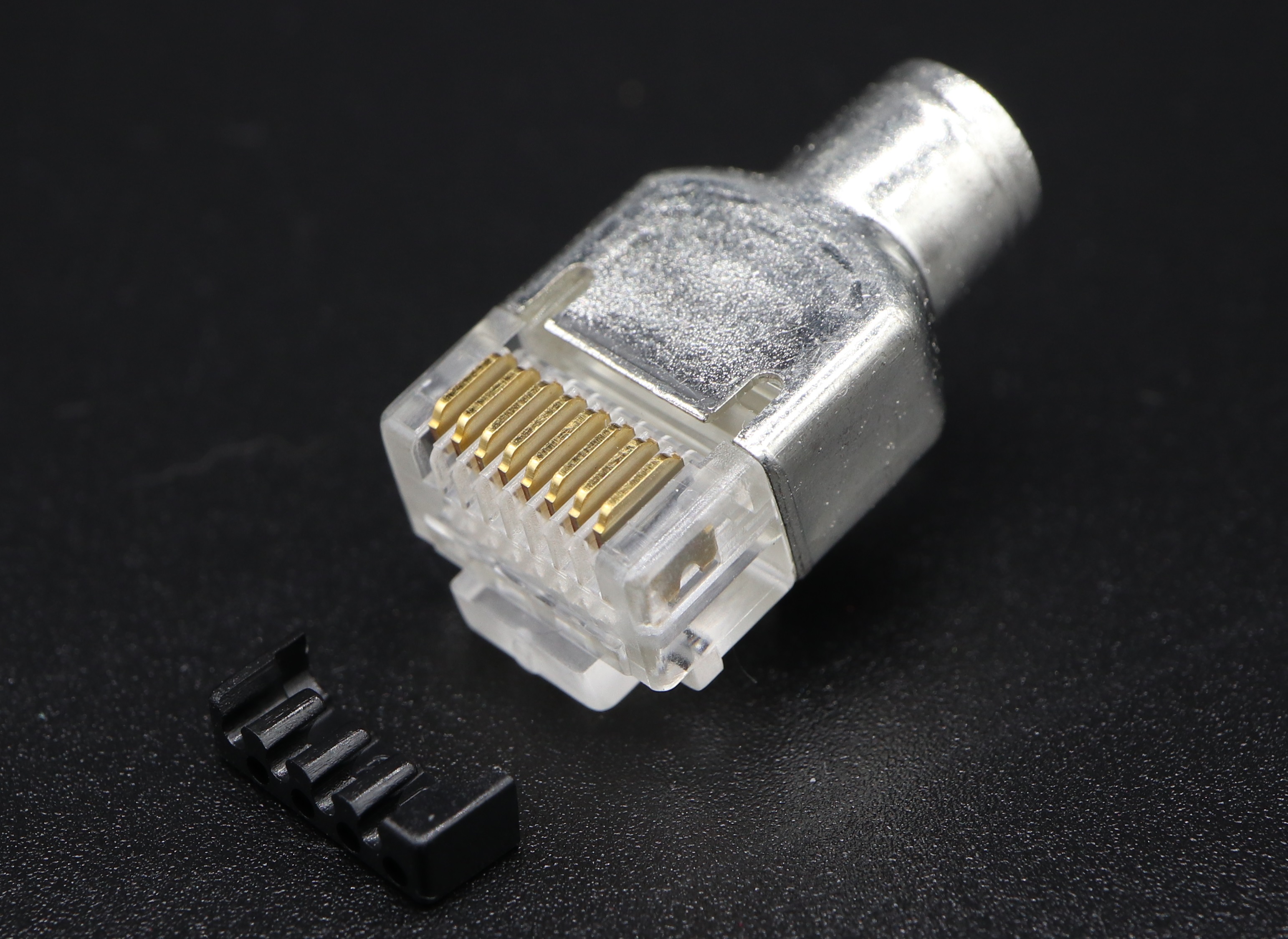 P8-M13 RJ45 Modular Plug Cat.6 Shielded 2 Rows M-8P8C-F